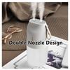 300ml Wireless Air Humidifier Portable Usb Rechargeable Double-nozzle Ultrasonic Air Purifier Night
