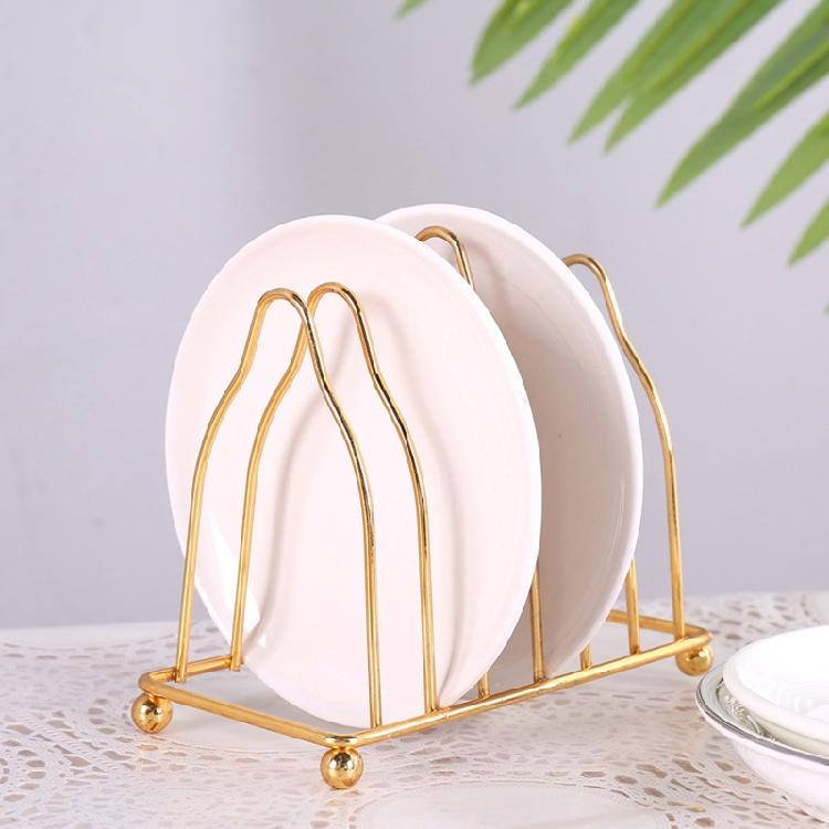 Metal Iron Kitchen Dish Plate Storage Holder Home Kitchen Shelf Accessories