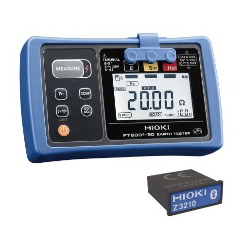 HIOKI Earth Resistance Meter FT6031-90 with Wireless Adapter Z3210, Bluetooth Communication, Dustproof and Waterproof, IP65/IP67, Class A, B, C, and D
