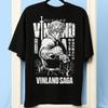 Printed Round Neck T-Shirt Unisex Vinland Saga Shirt, Thorfinn Warrior Tee, Retro Anime Graphic