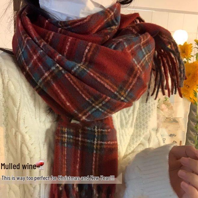 Women's Red Plaid Scarf: Stylish, Warm, and Perfect for Autumn & Winter