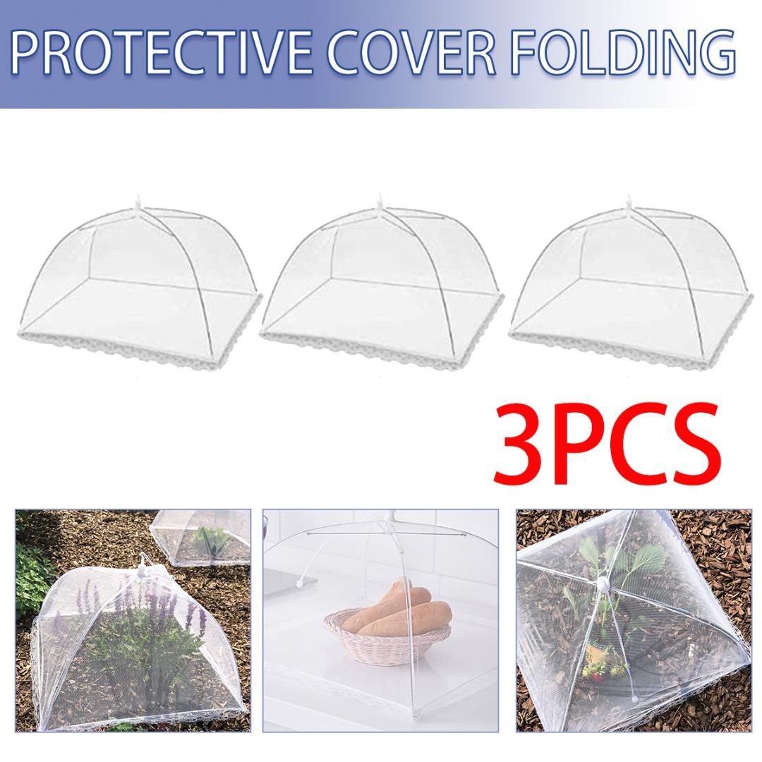 

PDTO 3 шт. всплывающий зонт с крышкой для еды на открытом воздухе 16 дюймов, сетчатая защита для палатки для пикников-барбекю