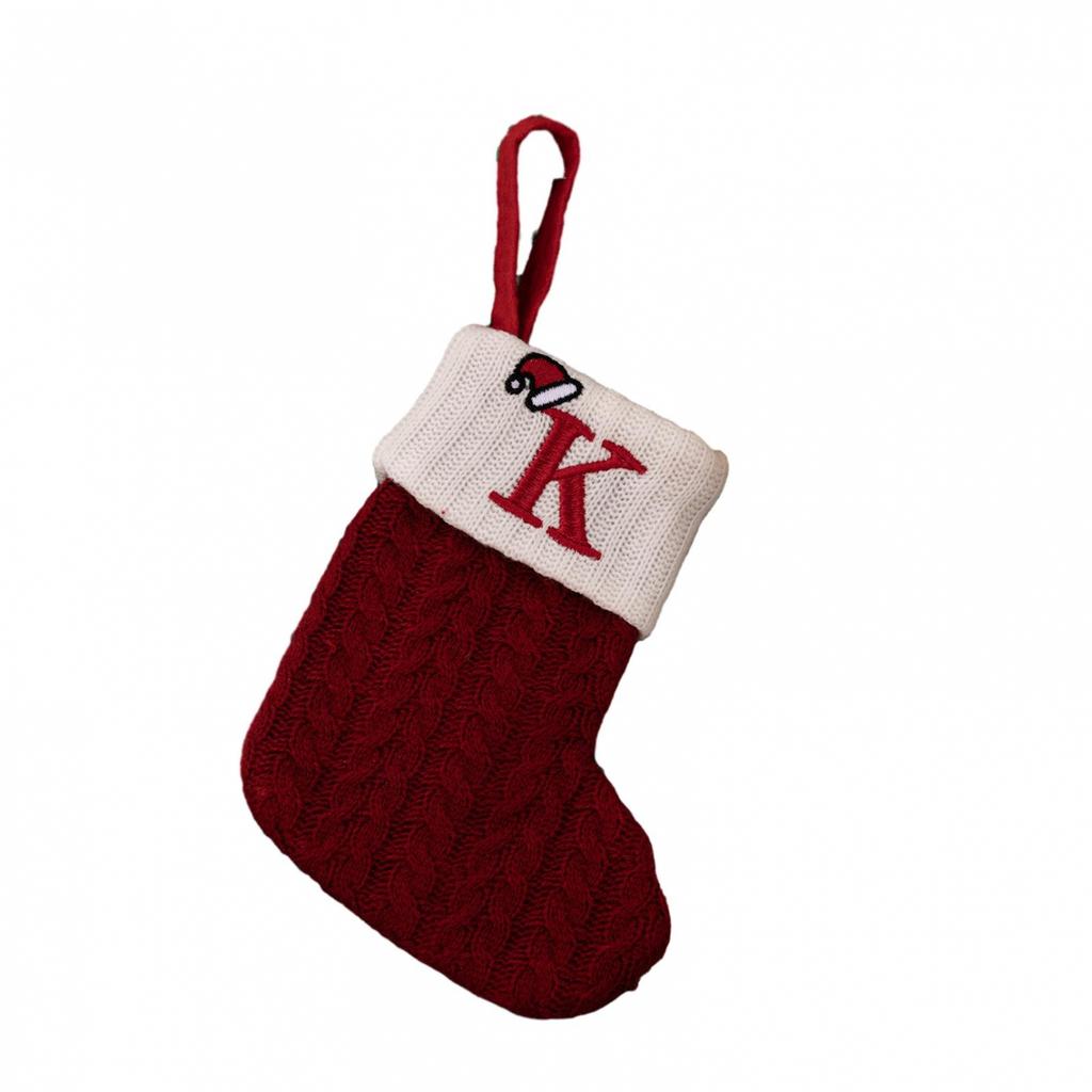 Alphabet Christmas Stocking Christmas Tree Decorating Hanging