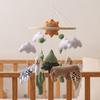 Baby Crib Mobile Clouds Animals Leaf Plush Crib Mobile Handmade Felt Hanging Decor