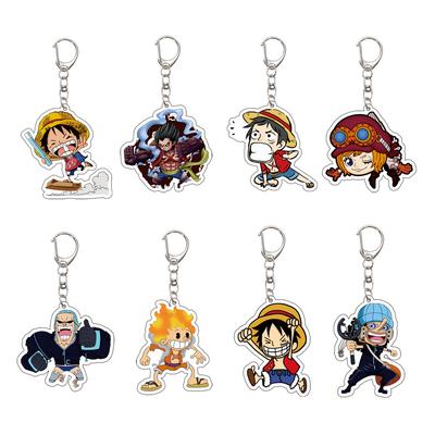 Anime One Piece Keychain/clip with Chopper and Zoro Acrylic Keychain, Cartoon Acrylic Keychain Gift, Luffy Bag Keychain