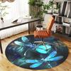 1pc Dragonfly Circle Round Chair mat Area Rug - Non-Slip, Floor Mat for Office, Bedroom, and Indoor Decor c1125193
