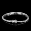 Moissanite Tennis Chain Bracelet, S925 Silver, 2.5MM D Color, Unisex Hip Hop Style.