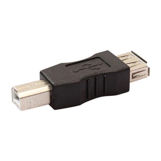 Mini Svart USB Typ A Hona till USB Typ B Hane Converter Connector Adapter