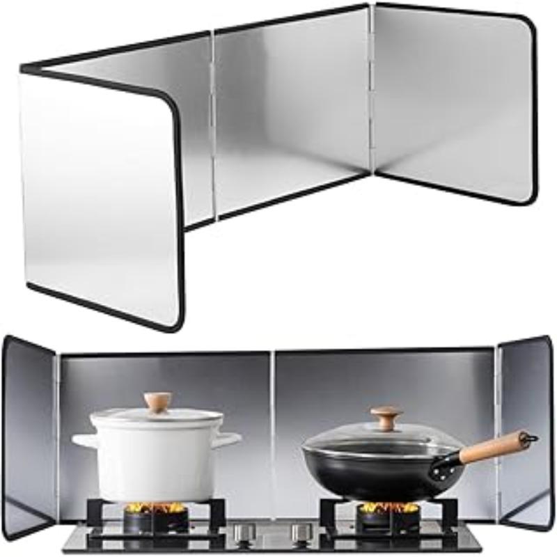 Oil Baffle Foldable Kitchen Gas Stove Baffle Oil Splash Protection Plate Splash Protection Screen Heat-resistant Kitchen