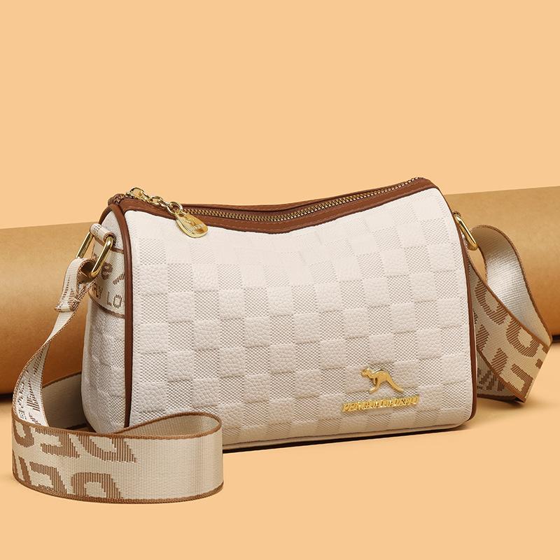 Large Capacity Pillow Bag, Fashionable Wide Belt Shoulder Bag, Slouchy Round Bag