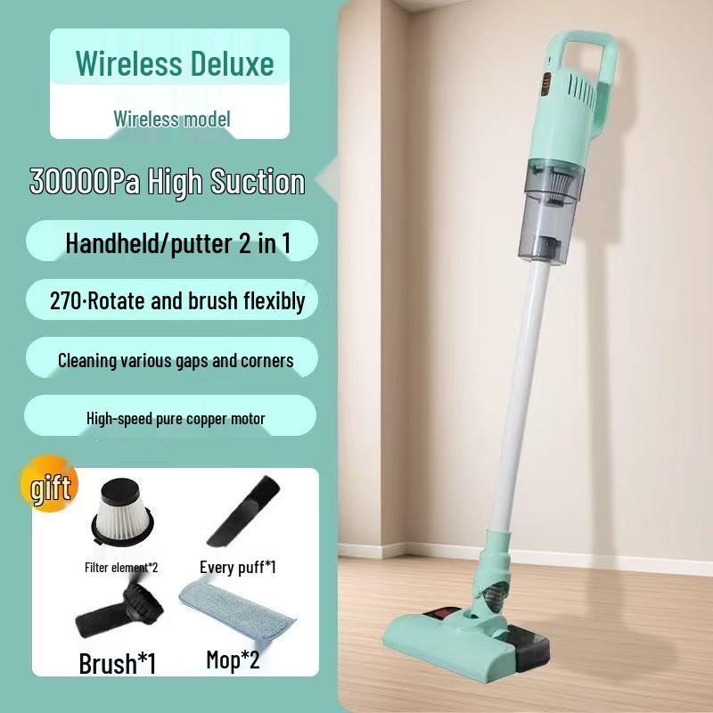 Compact High-Suction Wireless Vacuum & Mop for Dust, Hair and Mite Removal