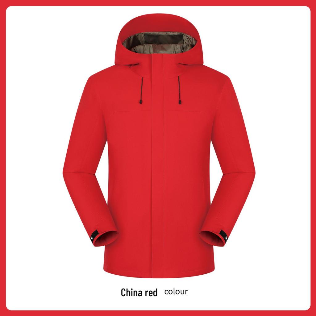 Custom Windbreaker with Printed Letters for Men's and Women's Workwear - Autumn/Winter Windproof Jacket with Embroidered Logo for Team Uniforms