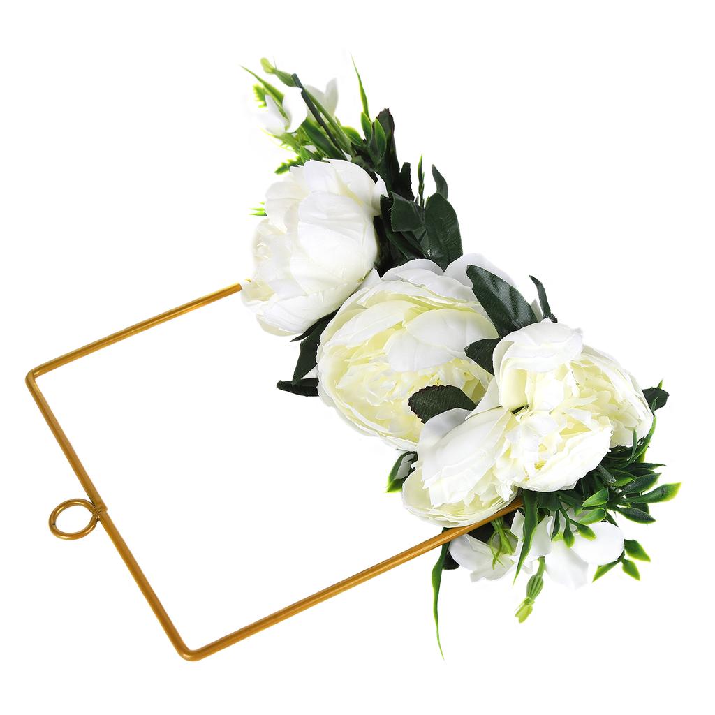 Künstliche Metallkränze Hochzeitskränze Kunstblumen Dekoration für Hochzeitszeremonie Jubiläumsfeier