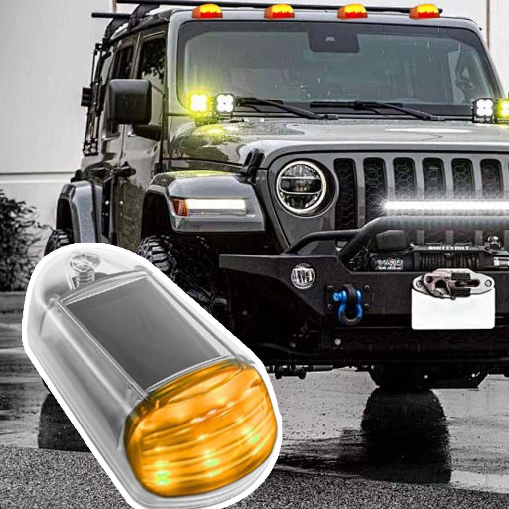 Solar LED Lights for Truck Roof,Wireless Cab Lights for Trucks,Solar Cabite 12 LED Truck