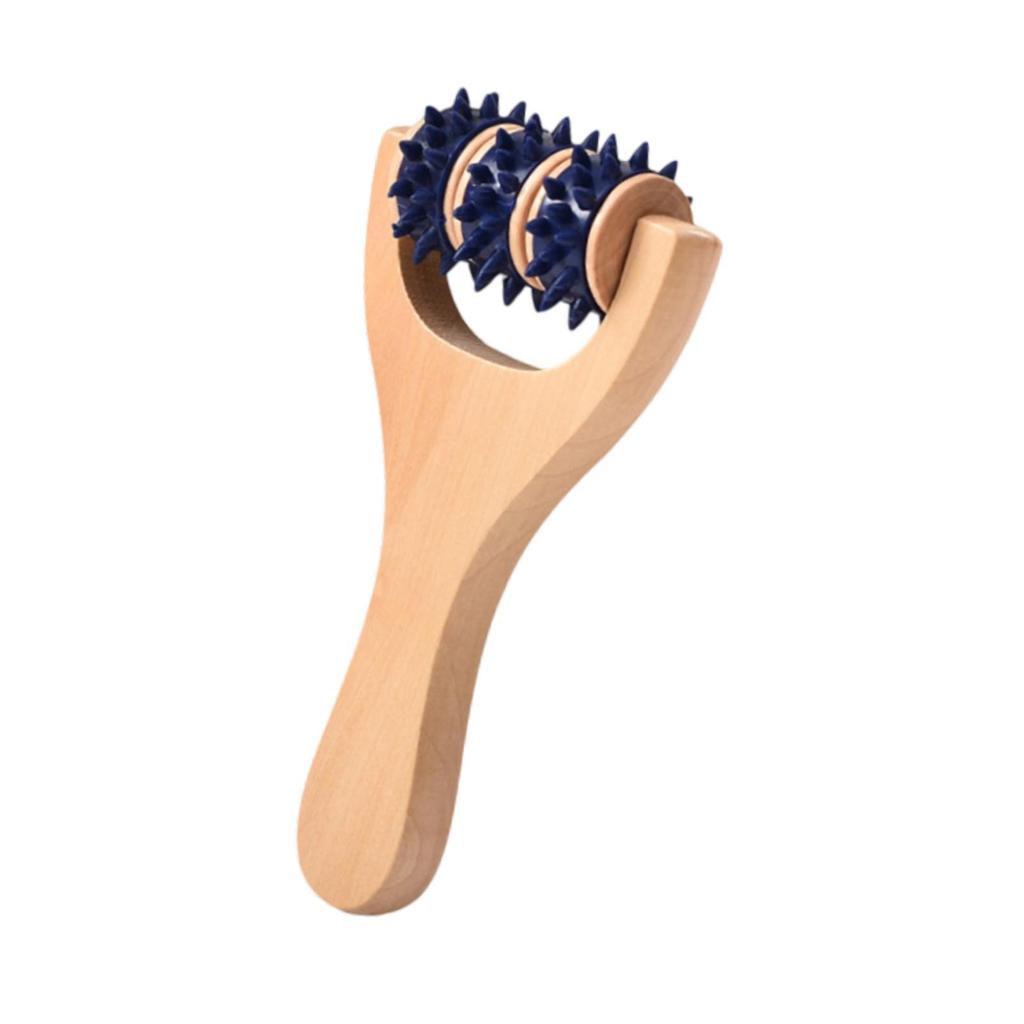 Handheld Body Massage Roller Manual Wooden Tool Portable Rolling Design Multipurpose