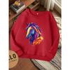European sizes Kids' Stylish Round-Neck Sweatshirt, Casual Print Top