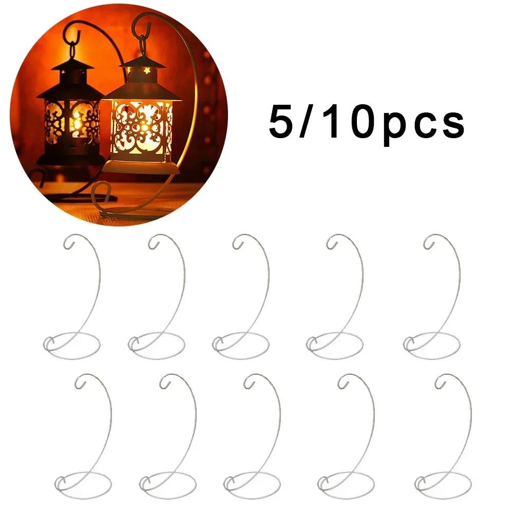 5/10pcs Home Decor Bauble Holder Stand Iron Stand Plant Micro Landscape Hanging Supporter For Bedroom Decor Garden Ornament