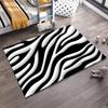 Black and White Zebra Stripe Pattern Carpet for Modern Home Decor Suitable for use as an anti-slip for living room bedroom sofas