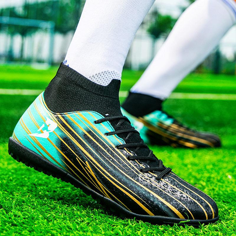 New High-Top Student Football Shoes with Long And Broken Pins for Training And Matches Professional  Youth Sports Shoes
