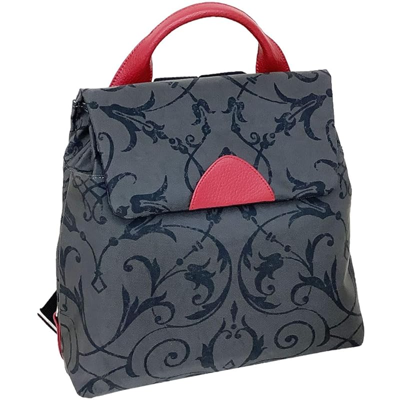 

[HARUBE] Kyoto Naniwaya rucksack nylon lightweight slim day bag The craftsman staining ladies # E2-914 Arabesque (gray x brick)