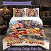 Personalized 3Pcs Bedding SetOne Piece Custom Text Duvet Cover Pillowcase Set Bedroom Gift