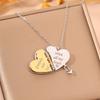 Titanium steel necklace, love book mother plot mother collarbone chain, hot-selling European and American fashion necklace