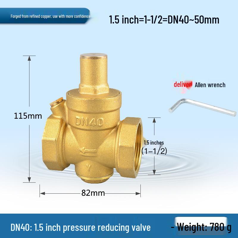 Adjustable Brass Water Pressure Reducing Valve for Heaters & Purifiers