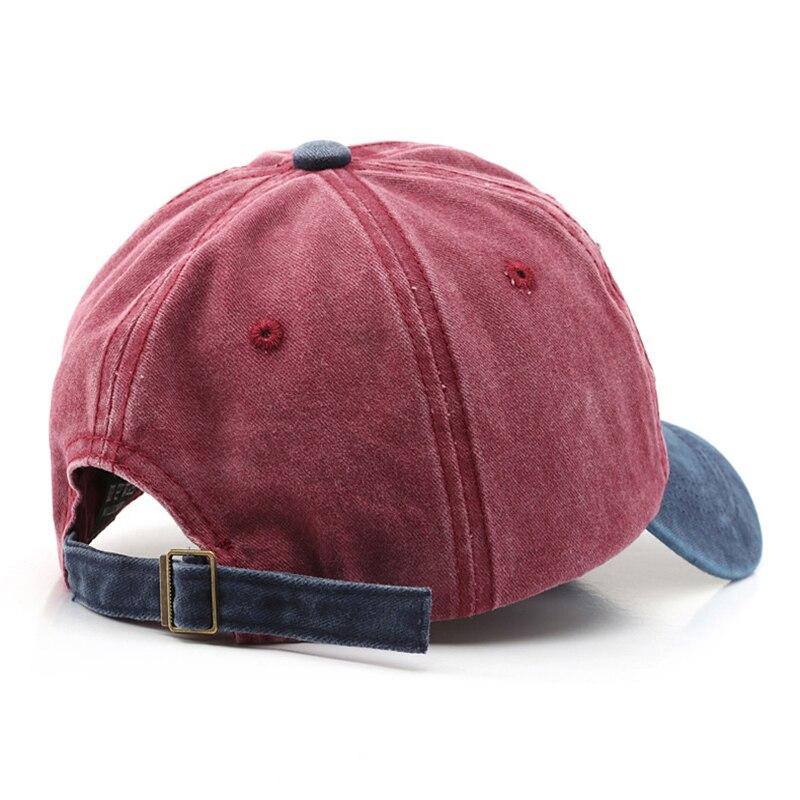 Șapcă de baseball din bumbac cu bloc de culoare veche spălată Maple Leaf, personalitate stradală, bărbați și femei, tendință la modă