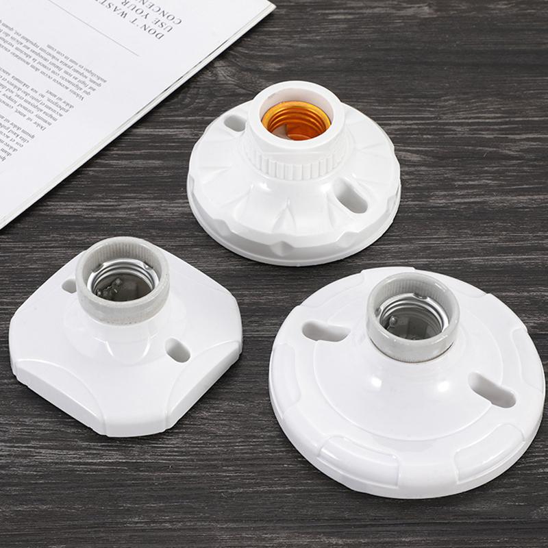 1 buc. Bază soclu lampă suspendată E27 Ceramică Suport bec LED Pătrat Rotund Bază soclu 6A 250V Accesorii DIY