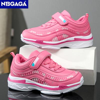 Tênis infantil casual para meninas, tênis esportivo de couro para quatro estações, antiderrapante, sapatos escolares baixos para crianças, tênis para atividades ao ar livre