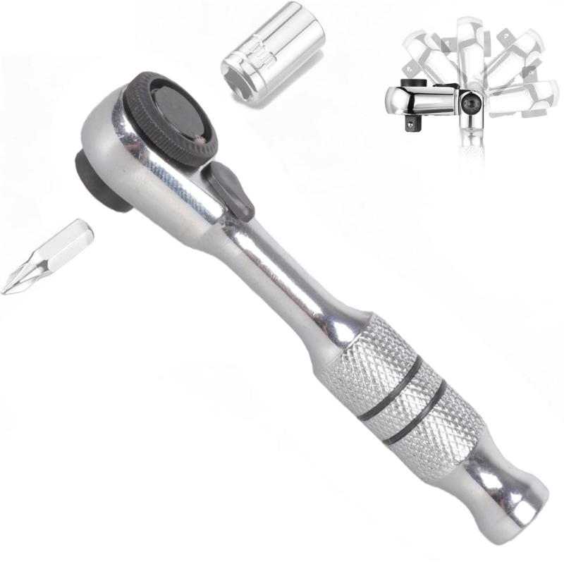 Functional 1/4inch Ratcheting Wrench Ideal For Home Repair Automotive Tasks And Furniture Assembly With Smooth Operation
