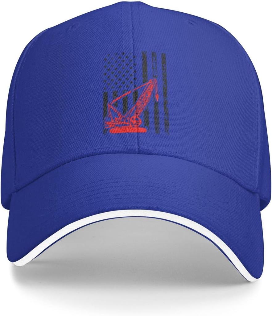 Crane Operator Heavy Machinery Graphic Baseball Cap Durable Polyester Adjustable Outdoor Cap for Men Women