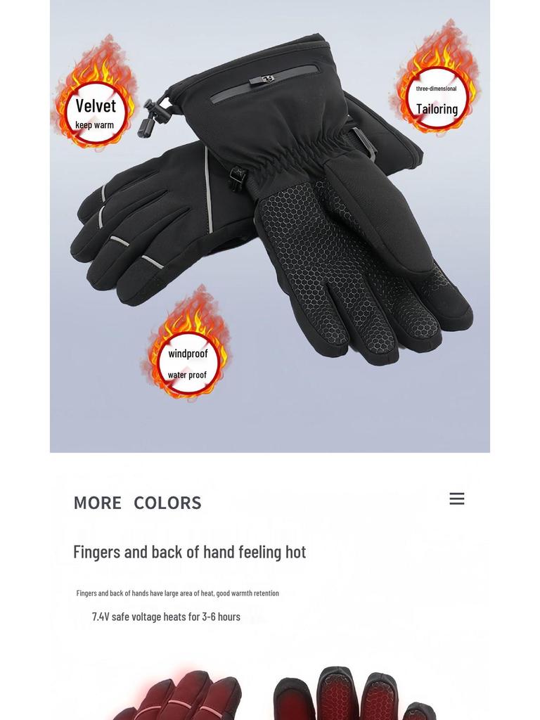 Thickened Heated Gloves: Winterproof Cycling, Skiing, and Touchscreen-Compatible