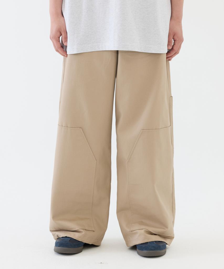 Iseuteuseobiseusyab Ess Cotton Carpenter Pants - Beige