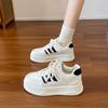 Small height increase small white shoes women's spring 2025 new thick-soled muffin board shoes versatile student casual shoes