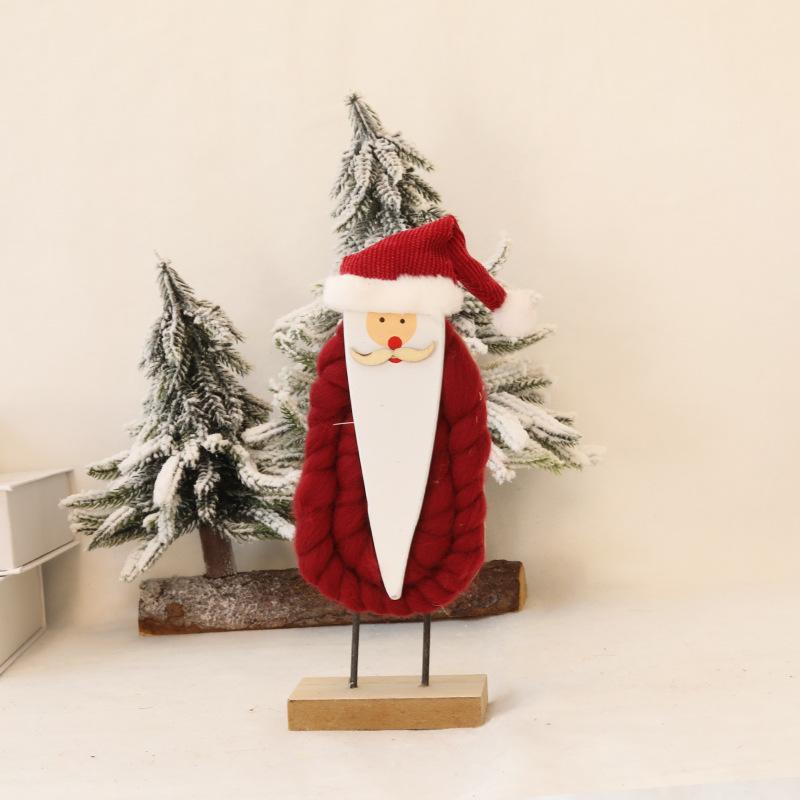 Christmas Wool Felt Ornaments Santa Claus Reindeer Snowman for Xmas Tree Tabletop Window Display Kids Gift Set