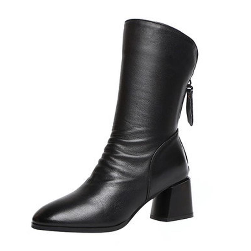 

Жіноча чарівність Мода Сексуальна світська левиця Високі чоботи Шкіряні туфлі Модні високі підбори на блискавці Модні чоботи Жіноче взуття 40 чорний