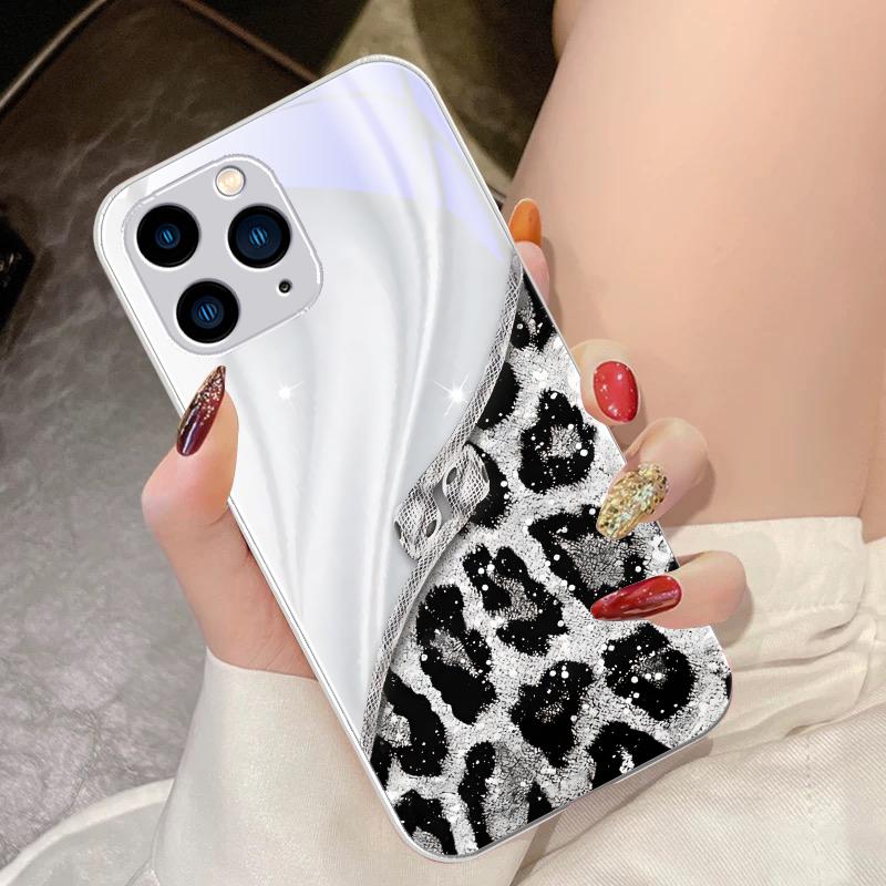 Colorful Patterns For IPhone 16 Pro Max 15 Pro 14 13 12 Mini 11 XS Max XR 7 8 Plu SE 2022 Tempered Glass Phone Case