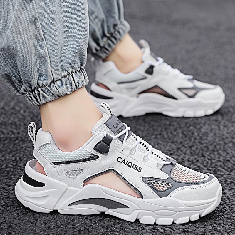 Herren Sommer Sandalen Atmungsaktive Sport Strand Schuhe Outdoor Freizeit Clogs Teenager Trendiges Leichtes Schuhwerk Design 43