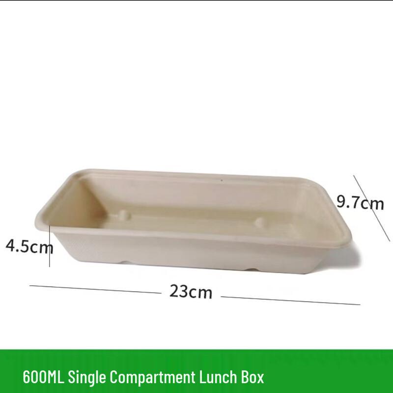 Disposable Japanese Style Single-Compartment Paper Pulp Lunch Box