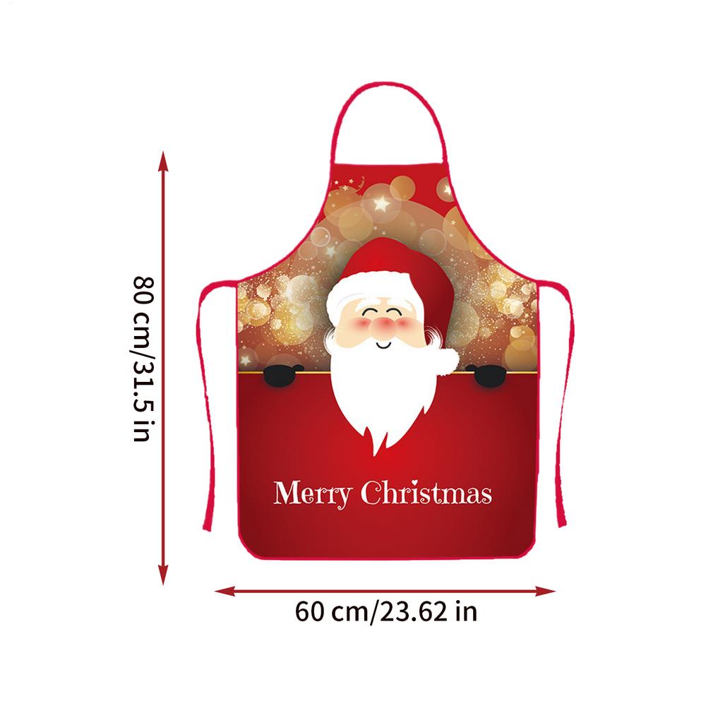 Christmas Chef Apron Waterproof Adjustable Bib Holiday Cooking Baking Apron for Men Women Family Bakers Kitchen Party Supplies