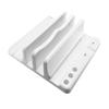 Multifunctional Adjustable Vertical Laptop Stand Dual-Slot Desk Organizer for Tablets Phones Space-Saving Holder for Home Office
