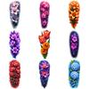 9 Stück Blumen Temporäre Tattoos für Männer Frauen Pflanze Narzisse Rose Pfingstrose Fake Tattoo Aufkleber Wasserdicht Körper Arm Tattoo Aufkleber