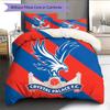 Zestaw pościeli z wzorem Crystal Palace F.C. Kołdra Dekoracja domu Prezent (1 * poszwa na kołdrę + 2 * poszewki na poduszki bez rdzenia)