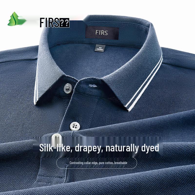 FIRS Men s Mercerized Cotton Long Sleeve Polo Shirt L
