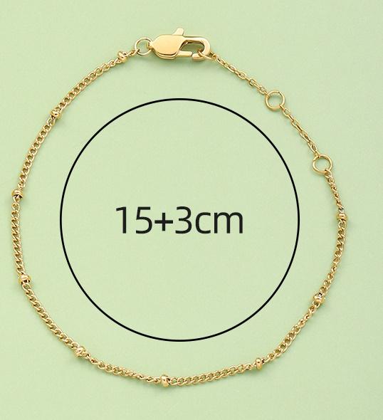 CARLIDANA Friendship 18K Gold Plated Stainless Steel Jewelry Gold Skinny Chain bracelet Double Layer Bracelets Birthday Gift