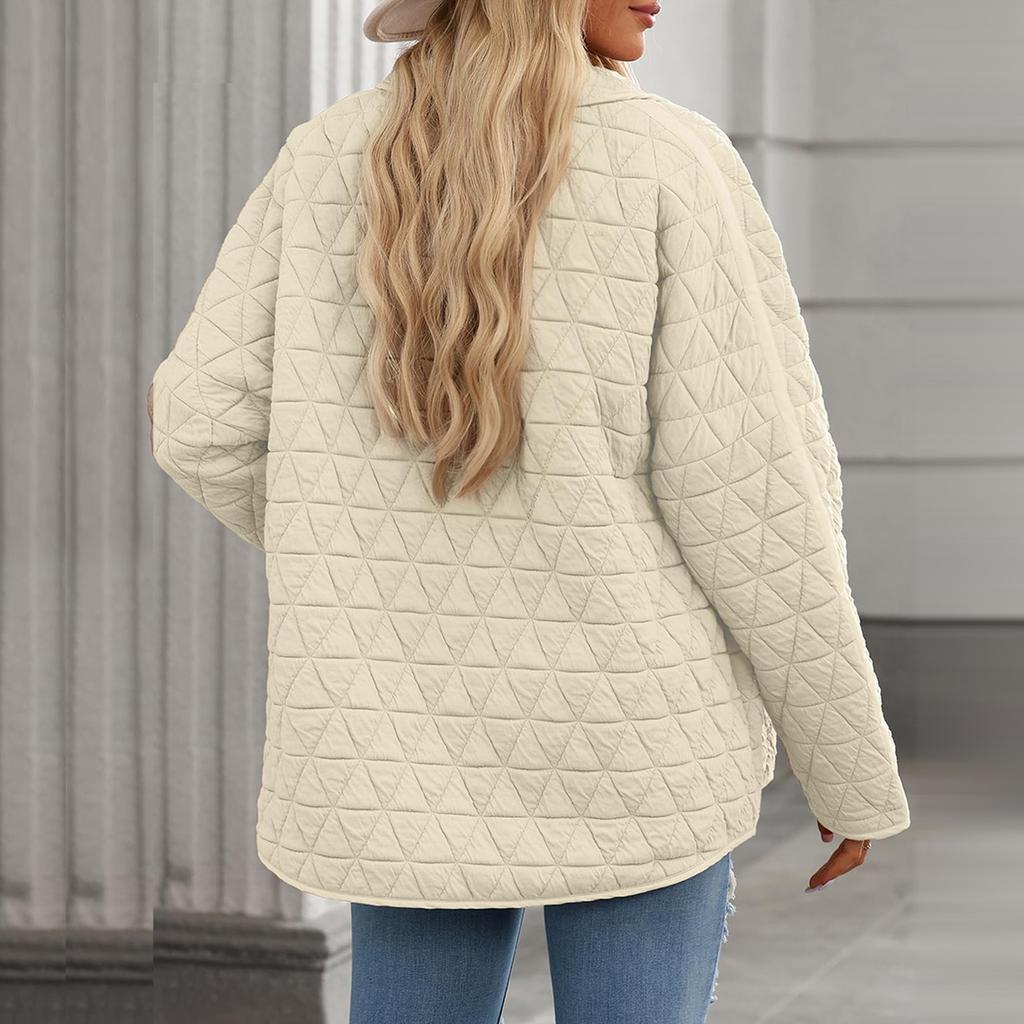 Women's Lightweight Jacket Casual Winter Open Front Button Coat Outwear