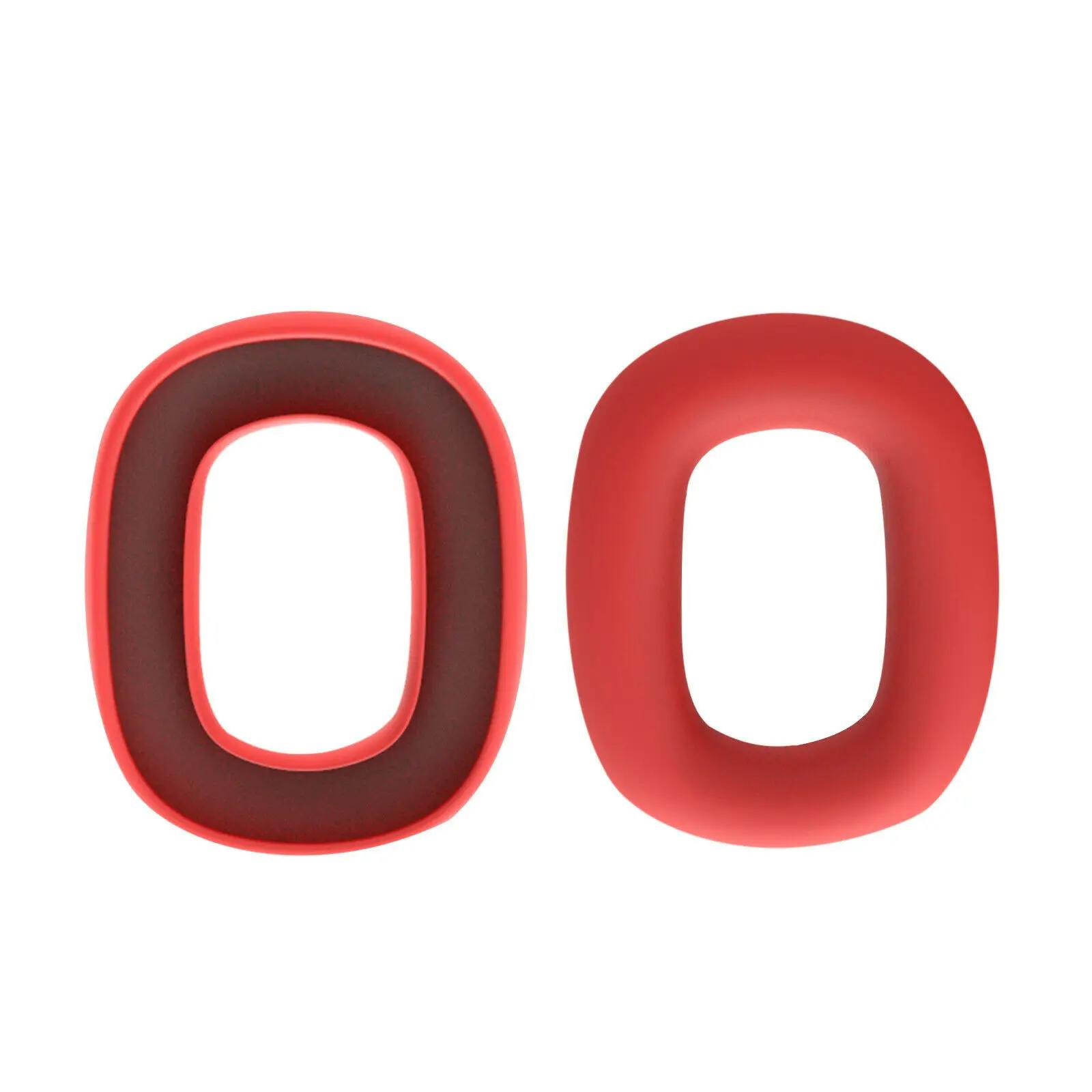 

1 Pair Soft Cover Earmuff Ear Pads Silicone Cushion Replacement For AirPods Max червоний