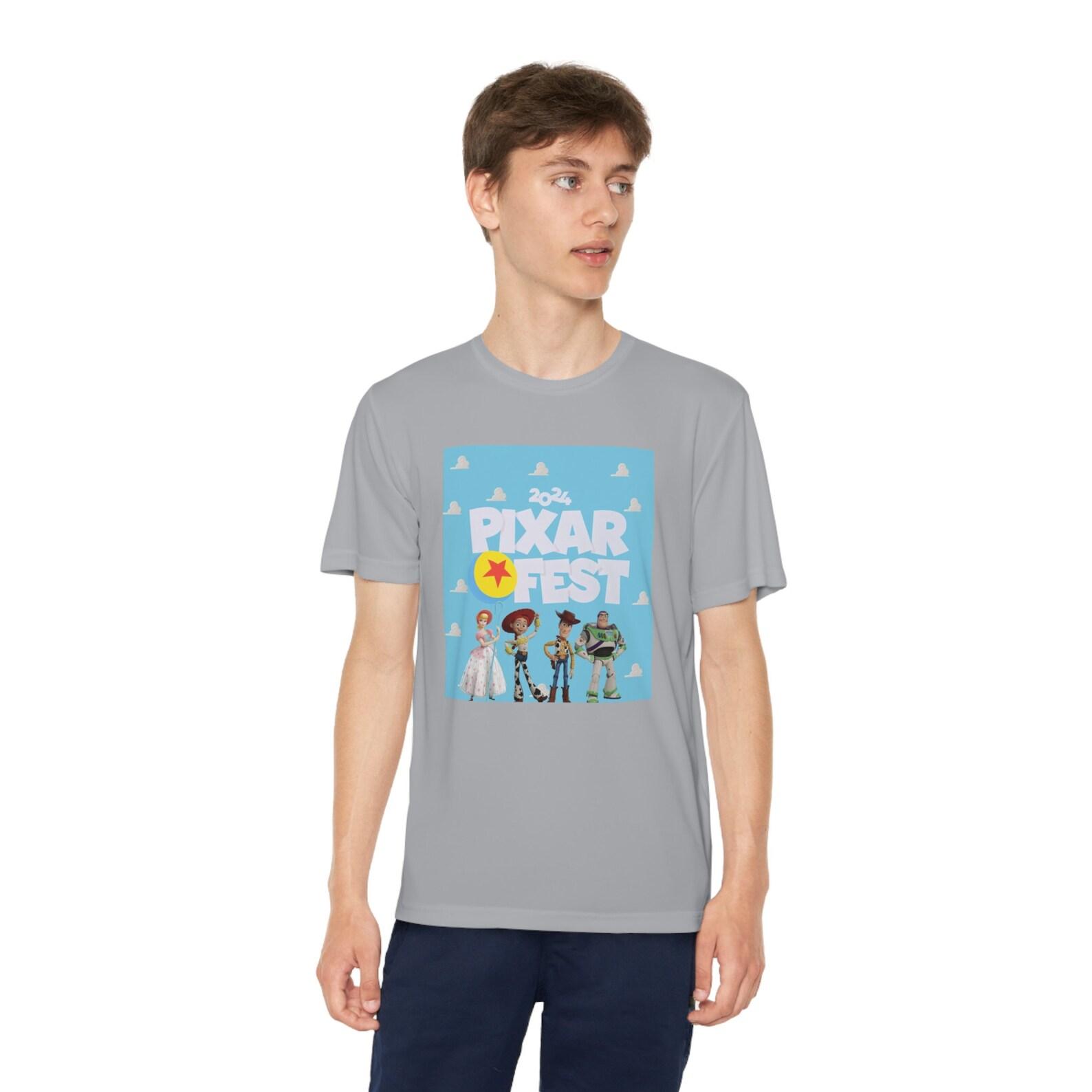 Youth Tee Pixar Fest 2024 Cars Woody Buzz Bo Peep Jessie Shirt Movie Trip Vacation Holiday Family Unisex T-Shirt Disneyland Disney World 140