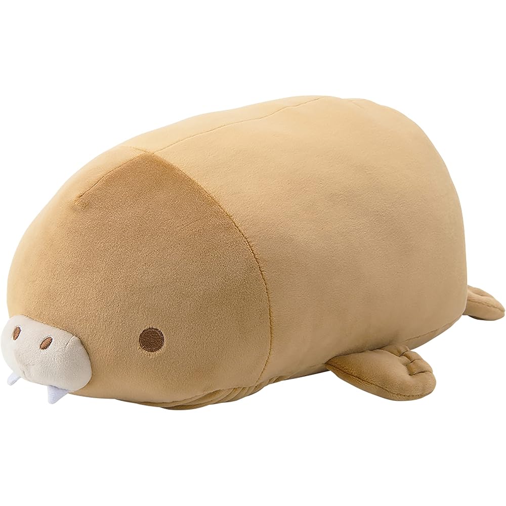 Ribuhato Bolster Marshmallow Aquamie Walrus Plush Toy 27cm Long Cushion Support 98205-31